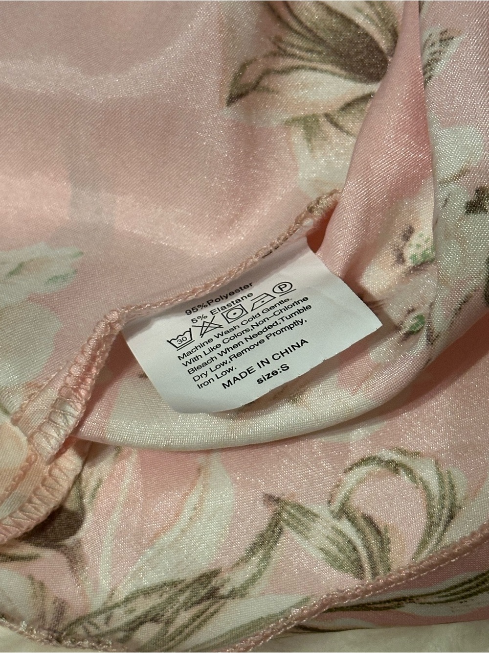Women’s Coquette Floral Stylish Cami Top - Pink - Picture 3 of 3